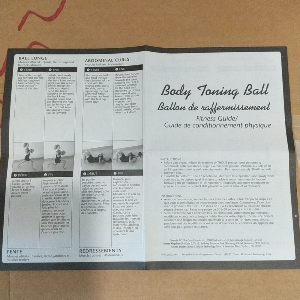 BODY TONING BALL FITNESS EXERCISE BALL - Picture 5 of 5